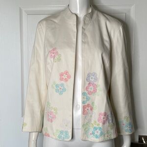 Sigrid Olsen Sport Floral Embroidered Blazer